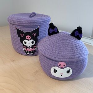 Purple Kuromi Storage Baskets